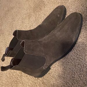 Brown Suade ASOS Chelsea boots. Size 11 (fit big)